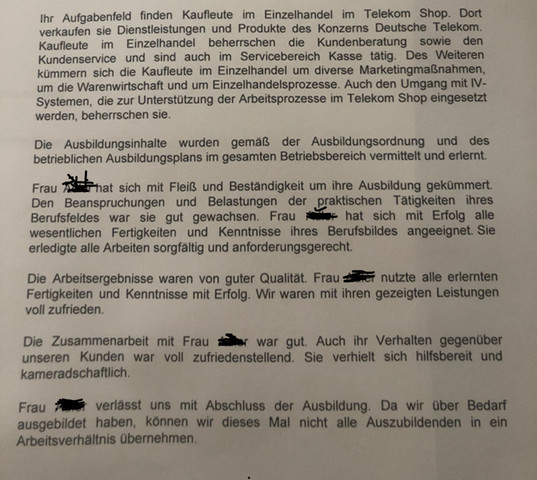 Ist Dieses Arbeitszeugnis Gut Was Sagt Ihr Arbeit Ausbildung Und Studium Beruf Und Buro