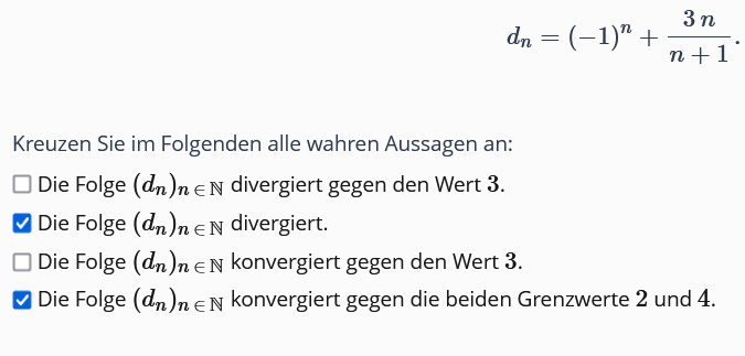 Ist Eine Folge Mit 2 Grenzwerten Divergent Und Konvergiert Trotzdem?e^x ...