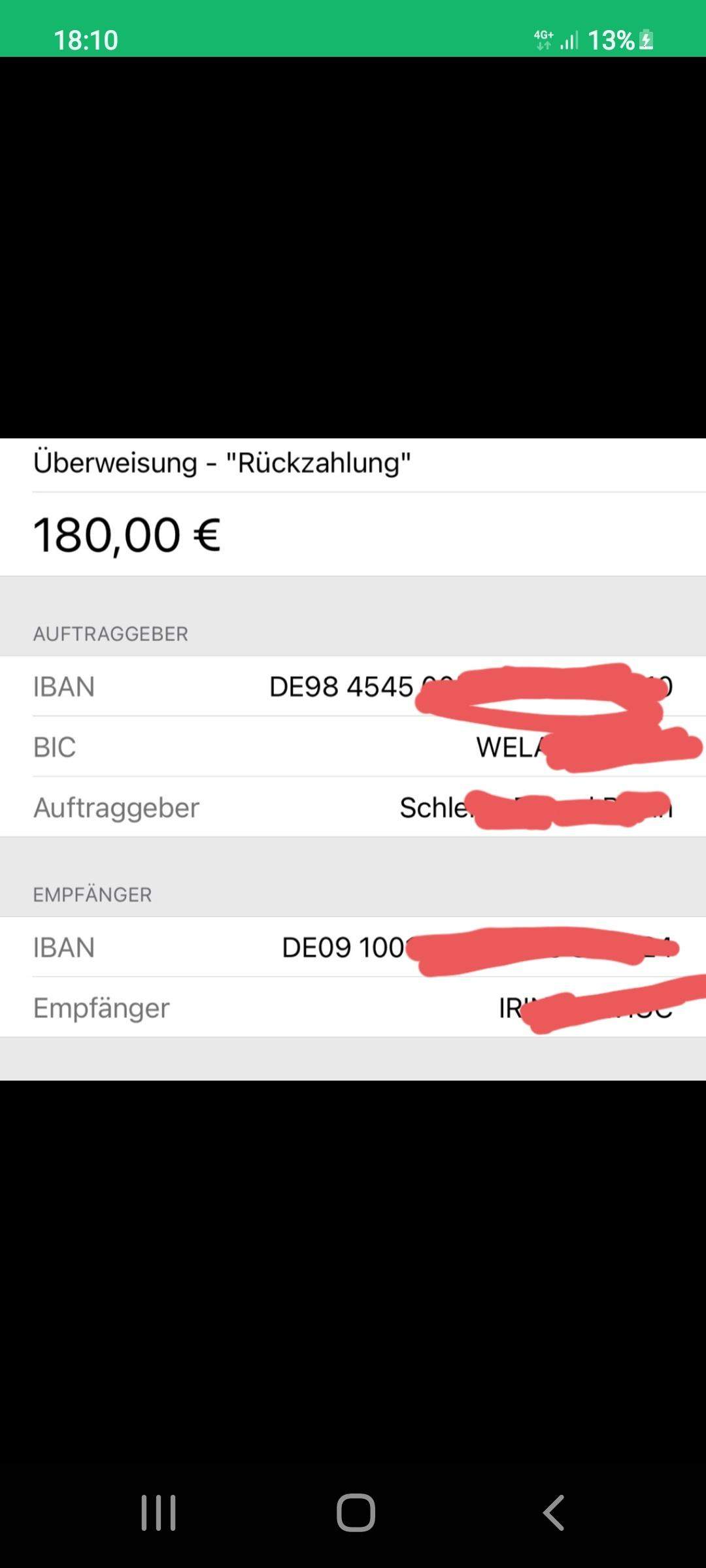 Ist es eine Fake Überweisung? (Bank, Betrug)