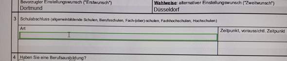Ist Hier Die Schulform Gemeint Oder Mein Schulabschluss Zollbewerbungsbogen Schule Ausbildung Und Studium Ausbildung