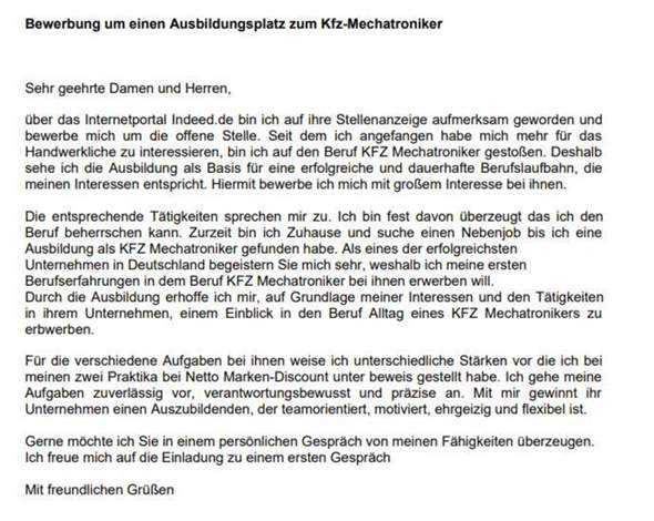 Ist Mein Anschreiben Fehlerfrei Bzw Gut Schule Arbeit Ausbildung Anschreiben Mit Großem Interesse