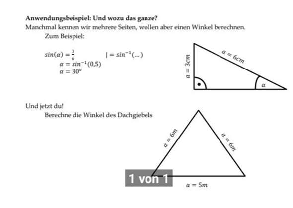 ist mein dreieck sinus tangens oder cosinus schule mathe mathematik