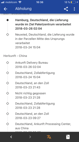 Ist Mein Paket Beim Zoll Oder Wird Es Bald Ganz Normal Zu Mir Nachhause Kommen China Online Shopping Dhl Paket