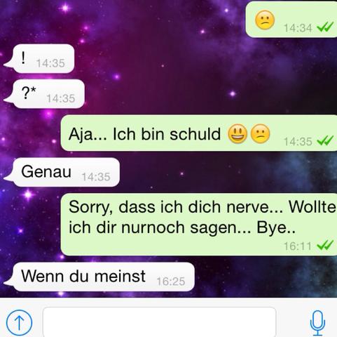 Der Chat von mir und meinem Schwarm... - (Liebe, Schwarm, sauer)