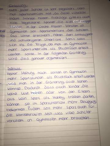 Ist Meine Einleitung Mit Schluss Akzeptabel Schule Deutsch Erorterung