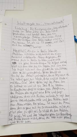 Ist Meine Inhaltsangabe Gut Schule Deutsch Schreiben