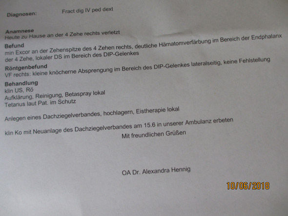 - (Unfallversicherung, Knochenbruch)