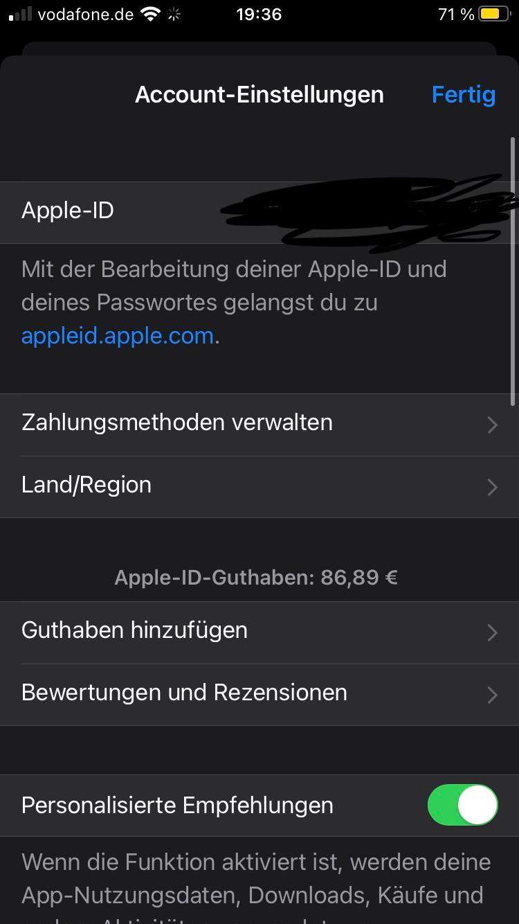 iTunes Karte funktioniert nicht? (Smartphone, Apple, iPhone)