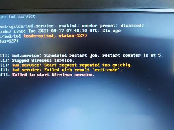 Iwd Computer Task IWD failed to start Wireless Service? (Computer, Linux)