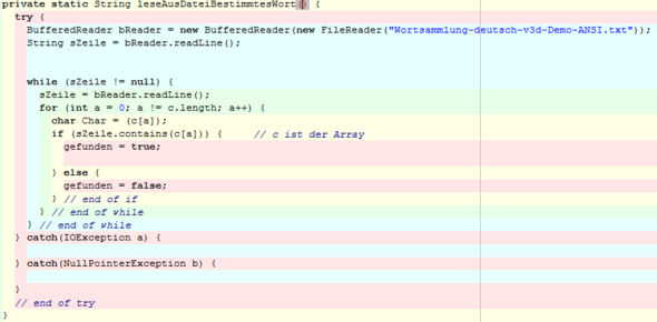 Java Chararray Object Suchen In String