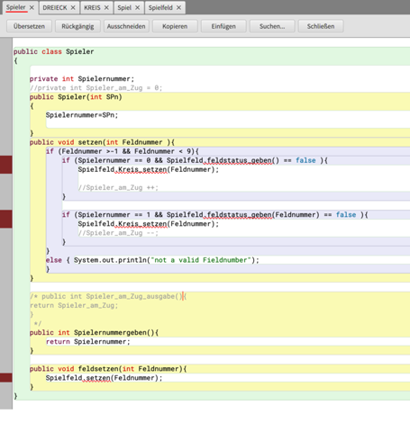 Java BlueJ Projekt für Schule(Tic Tac Toe) zeigt Fehler an? (Computer ...