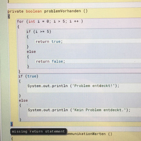 Hier der Quellcode mit der Fehlermeldung - (Computer, Informatik, Java)