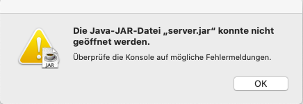 Java-JAR-Datei konnte nicht geöffnet werden, was ist das Problem?