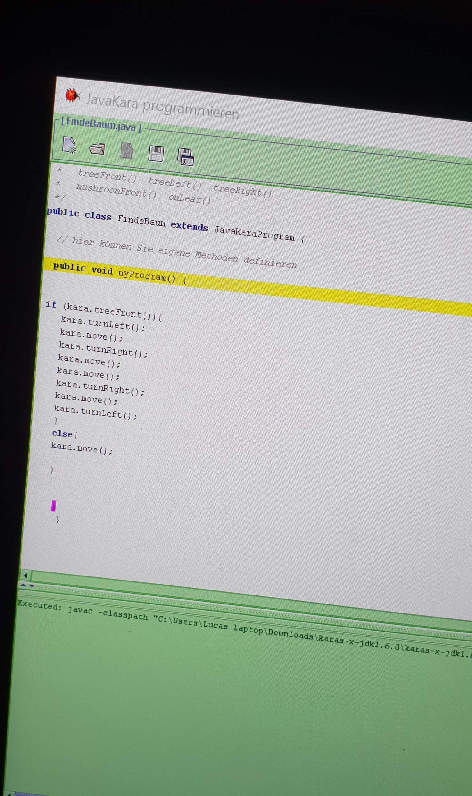 Java Kara if-Anweisung? (Computer, programmieren)