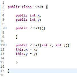 Die Klasse "Punkt" - (Java, Punkte, Koordinaten)