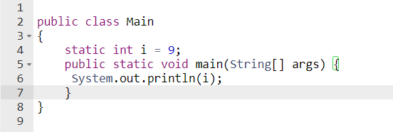 Java Variable außerhalb von der main deklaireren und dann in der nicen Main aufrufen?