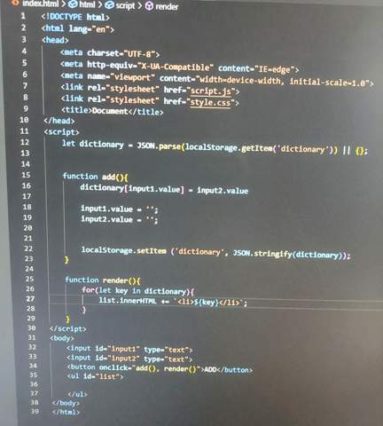 Javascript Dictionary in Liste anzeigen? (Webseite, HTML)