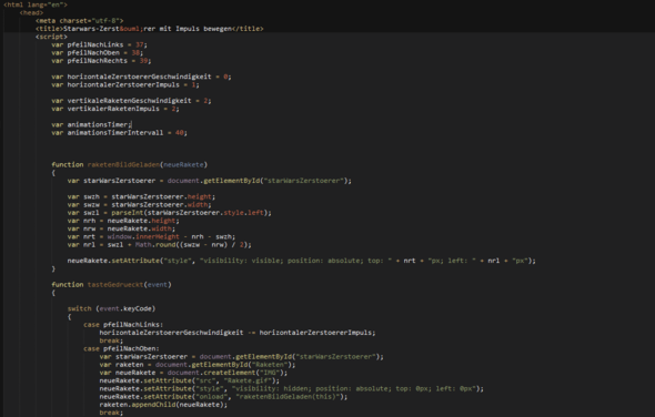 JavaScript Code Teil 1 - (programmieren, Informatik, Java)