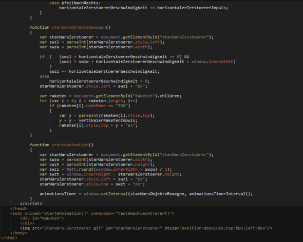 JavaScript Code Teil 2 - (programmieren, Informatik, Java)