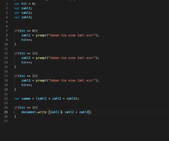 Javascript summe berechnene? (programmieren, HTML)
