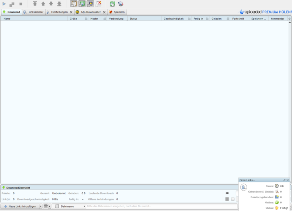 screenshot vom jdownloader - (Computer, PC, Link)