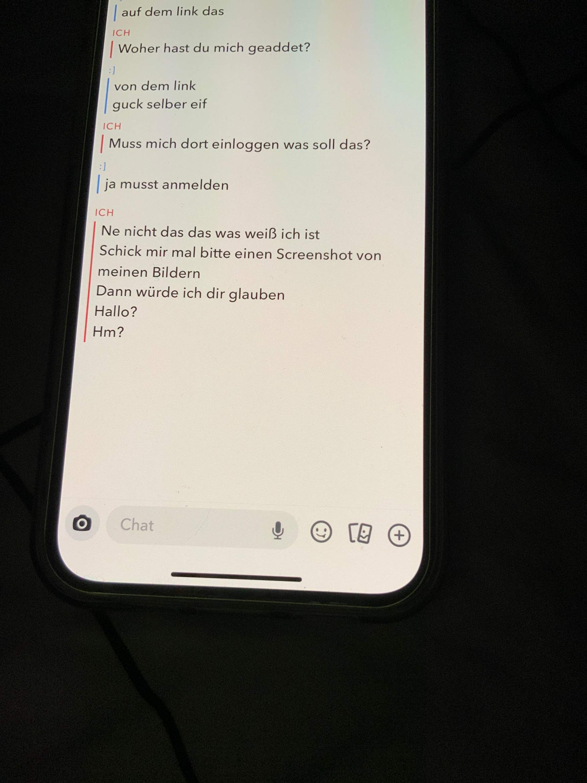 Jemand meinte das jemand einen Account mit meinen Bildern gemacht hat