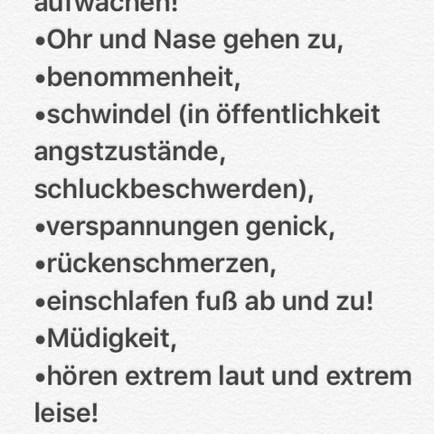 Hier meine Synthome - (Schwindel, Verspannung, Benommenheit)
