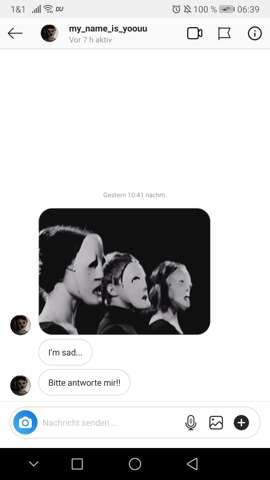 - (Angst, Instagram)