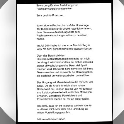 Jemand Verbesserungsvorschlage Ausbildung Rechtsanwaltsfachangestellte