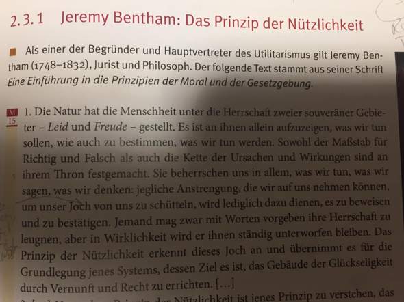 Jeremy Bentham: Das Prinzip der Nützlichkeit?