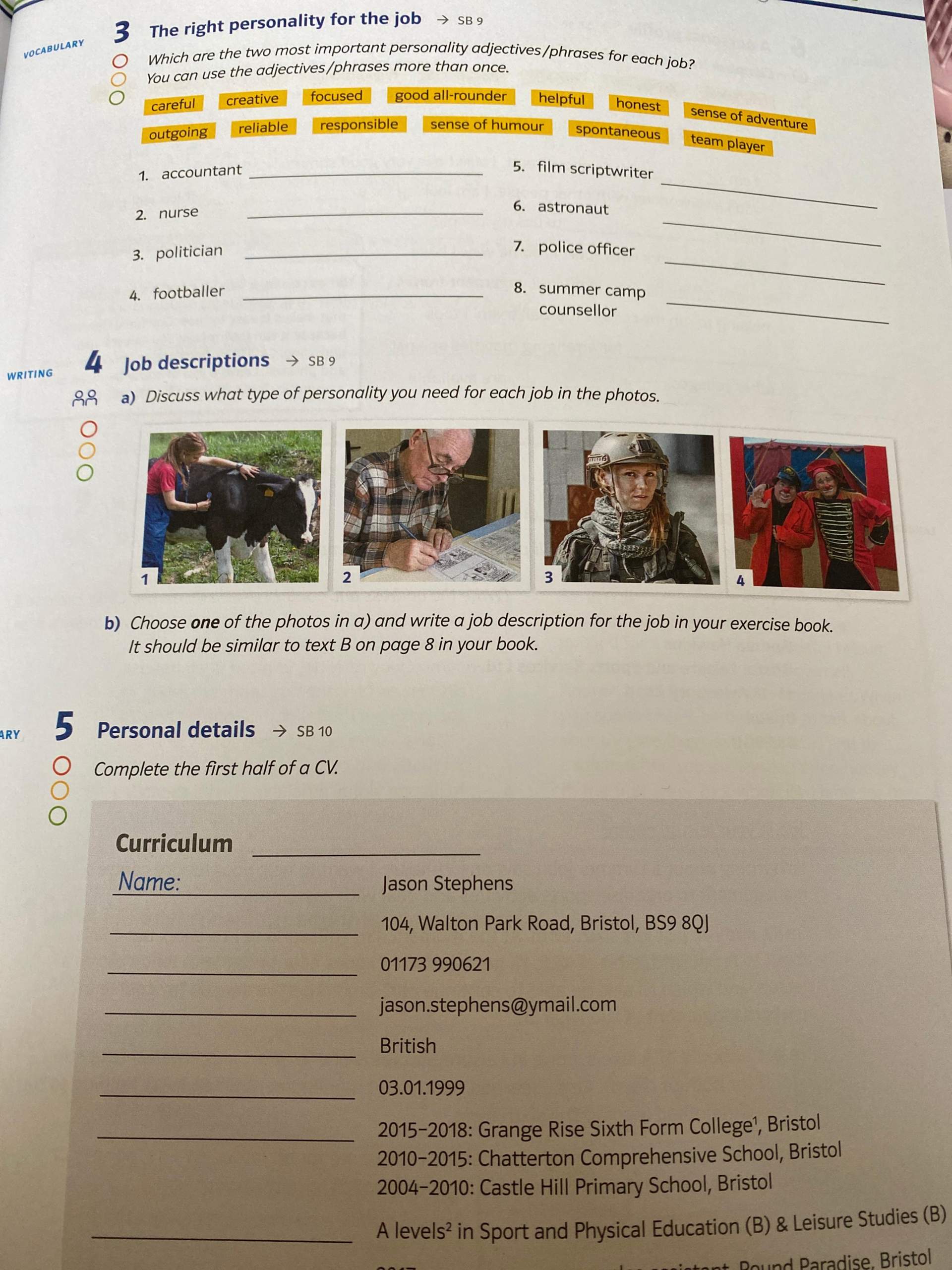 Make My Day übersetzung Deutsch Job descriptions? (Englisch, sch)