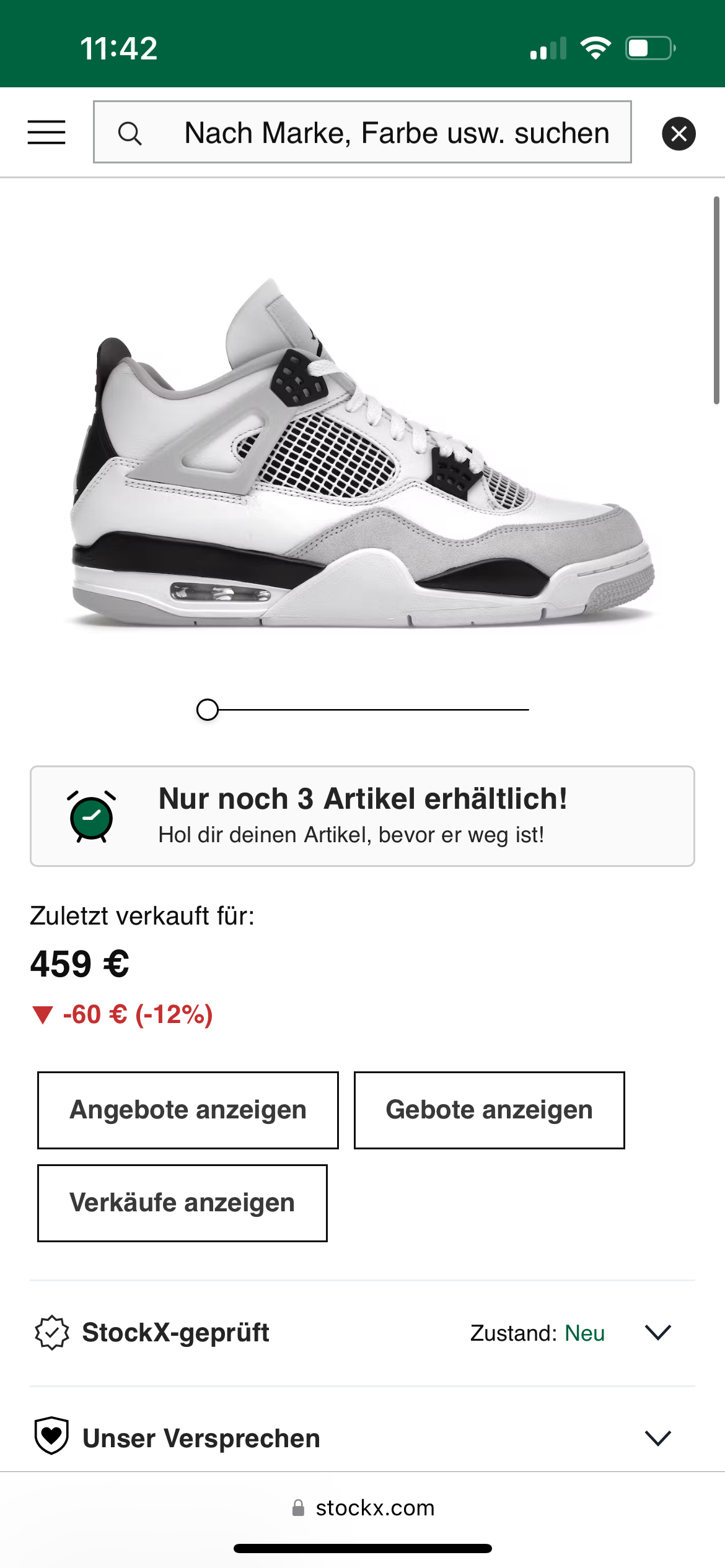jordan 4 retro stockx