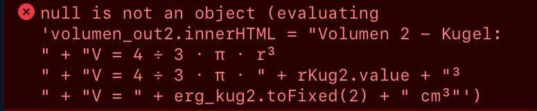 JS Fehlermeldung Hilfe: null is not an object evaluating…? (Webseite ...