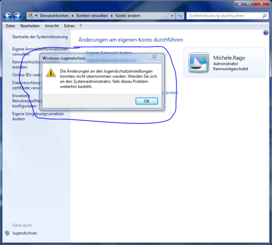 Der Fehler - (Windows, Jugendschutz)