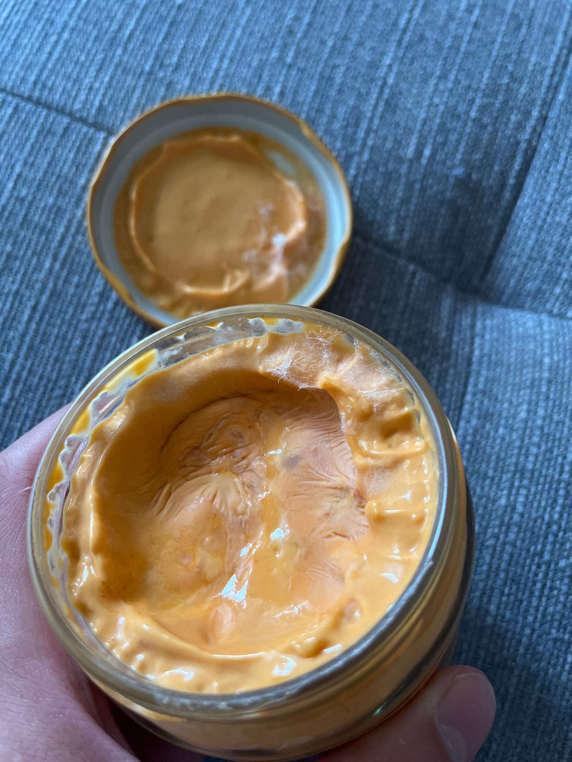 Käse dip noch essbar? (Schimmel, Haltbarkeit, Soße) Käse dip noch essbar? (Schimmel, Haltbarkeit, Soße)