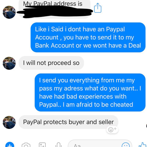 Kaufer Besteht Auf Paypal Zahlung Bitte Ganze Frage Durchlesen Betrug Kauf Irland