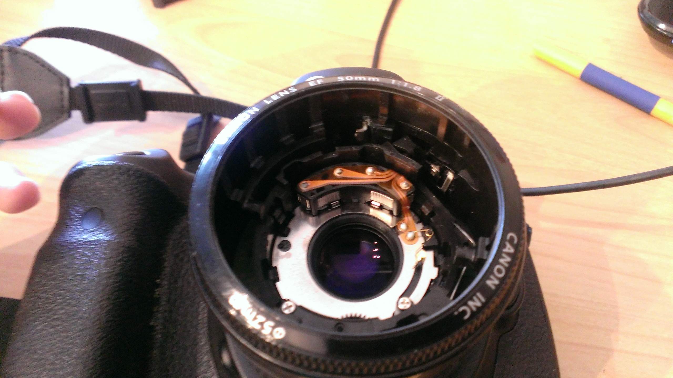 Kamera Objektiv reparieren (Reparatur, defekt, Canon)