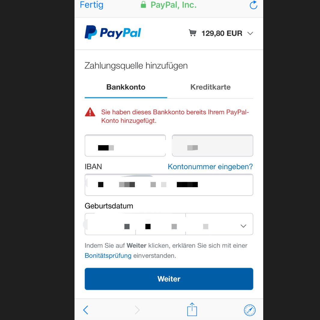 Kann Nicht Mit Paypal Bezahlen