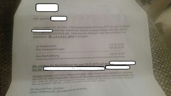 12 - (Miete, Nebenkostenabrechnung, Vermieterin)