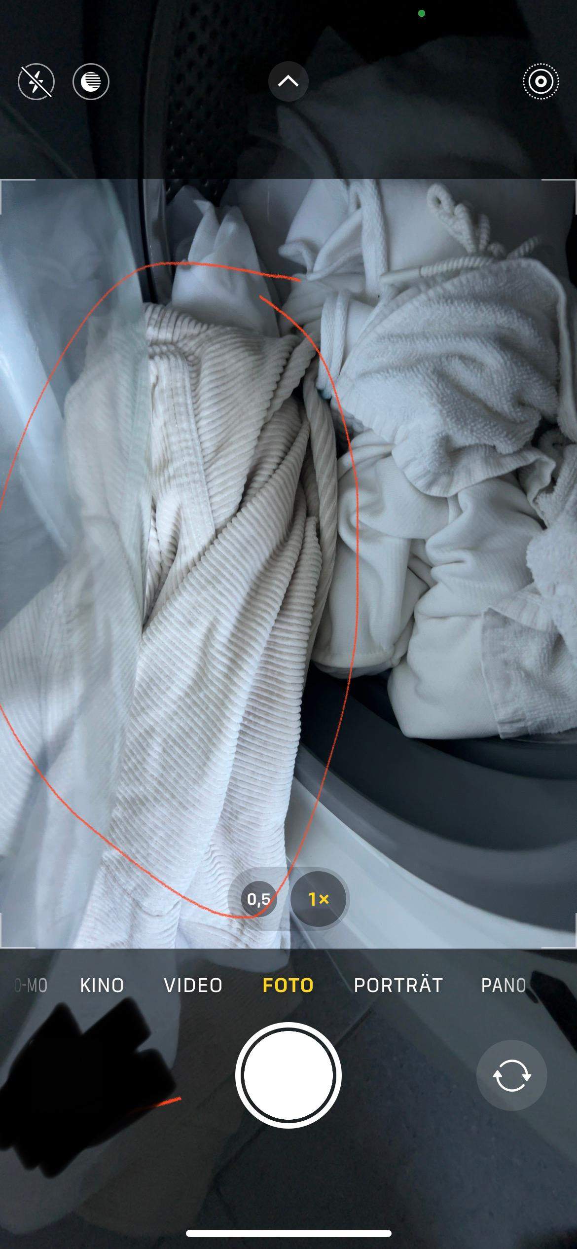 Kann das mit zur weißen Wäsche? (Kleidung, Waschmaschine, weiße Wäsche)