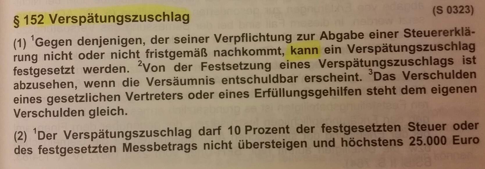 Kann ein Bescheid über die Festsetzung eines VERSPÄTUNGSZUSCHLAGS wegen ...