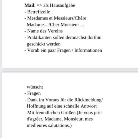 Kann Es Jmd Bitte Kontrollieren Oder Korrigieren E Mail Franzosisch