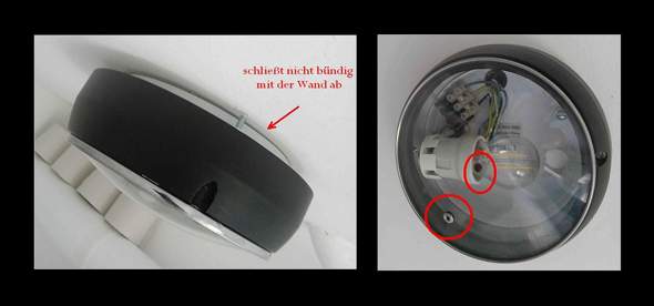 Kann feuchte Luft an einer nicht komplett abgeschlossenen Deckenlampe im Badezimmer einen Kurzschluss verursachen?