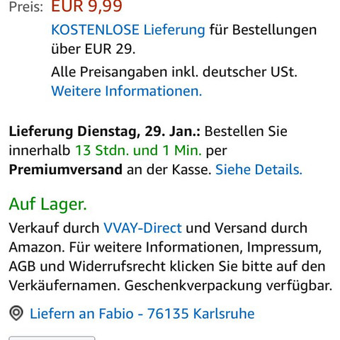 Versand art - (Freizeit, Recht, Amazon)