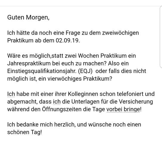 Kann Ich Das So Per Mail Verschicken Praktikum E Mail