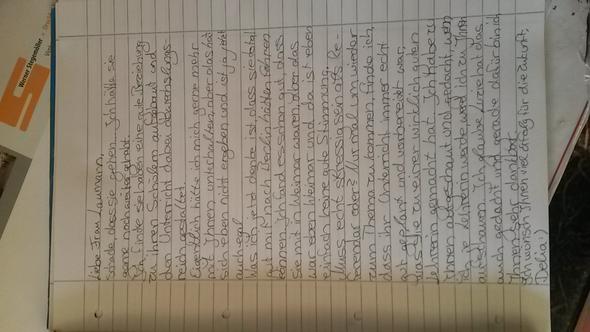Abschiedsbrief - (Brief, Lehrerin)