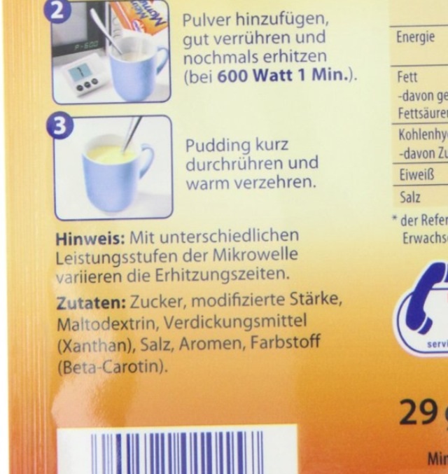 Kann ich dieses Puddingpulver in Backrezepten verwenden? (kochen