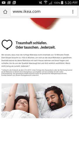 Ikea Online - (IKEA, Umtausch, Matratze)