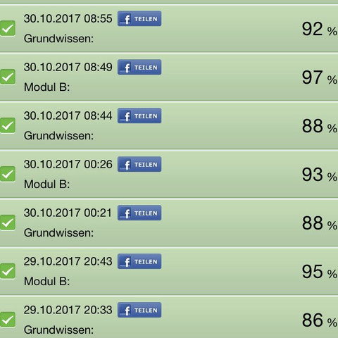 Kann Ich Morgen Zur Theorieprufung Antreten Mit Diesen Prufungssimulationsergebnissen Fuhrerschein Prufung Theorie