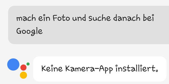 kann ich per google assistant ein foto